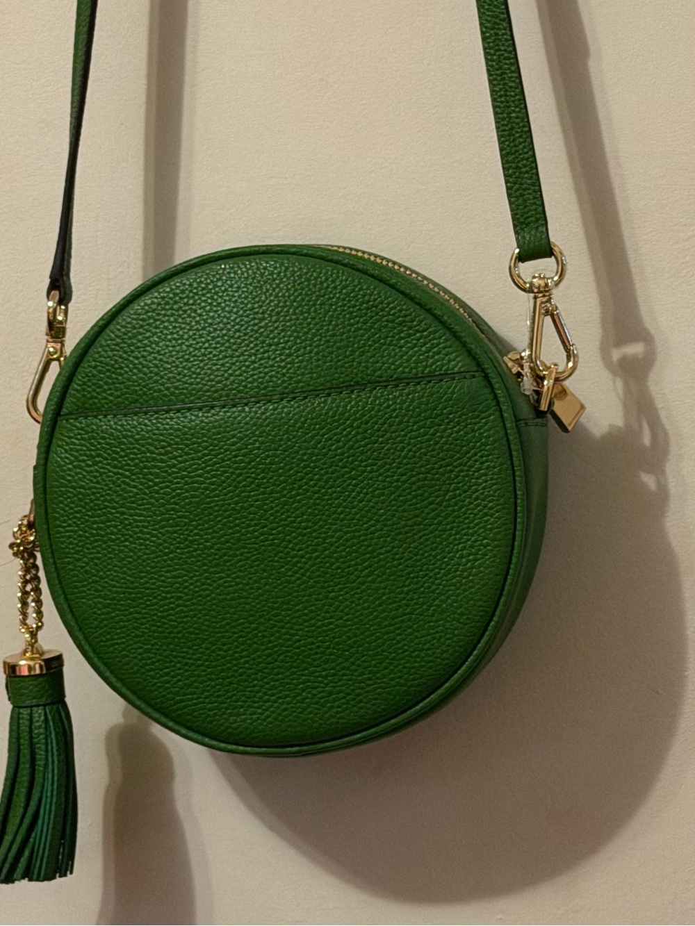 MICHAEL KORS 2000s Crossbody Removable Strap Kelly Green Pebbled Leather Tassel - Picture 9 of 15